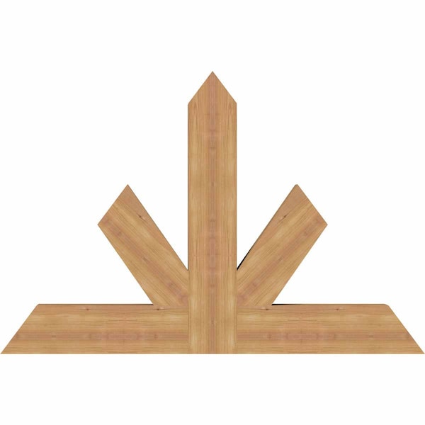 Ekena Millwork Saratoga Timber Gable Bracket, Western Red Cedar, 48"W x 32"H x 3 1/2"D x 5 1/2"F, 16/12 Pitch GBW048X32X0406SAR00SWR - main